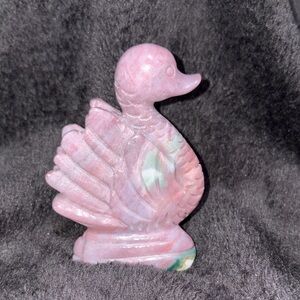 Elegant Pink Duck Figurine
